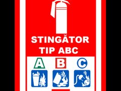 Placuta pentru stingator tip ABC